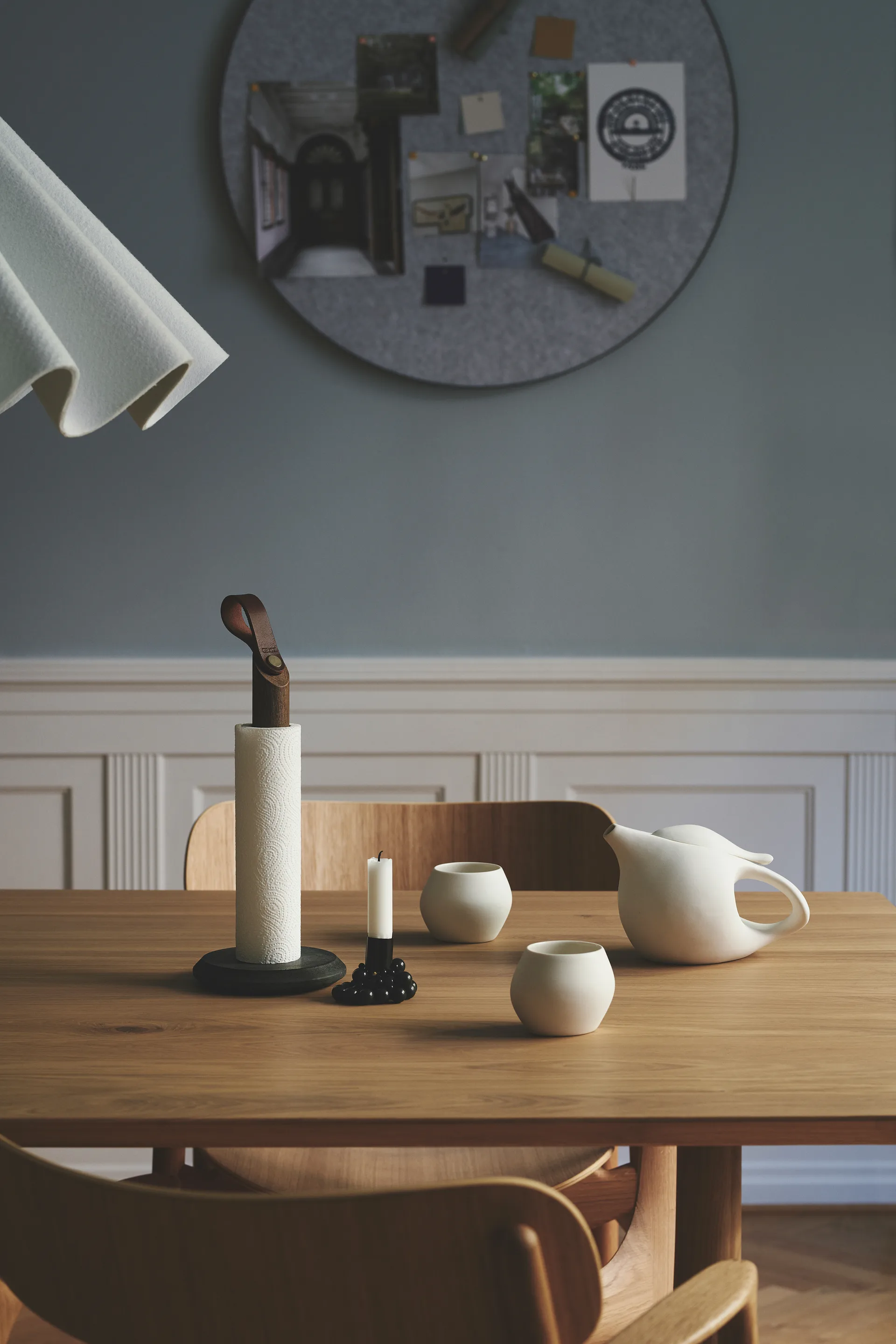 Grab keukenrolhouder, Gerookt eikenhout Gejst