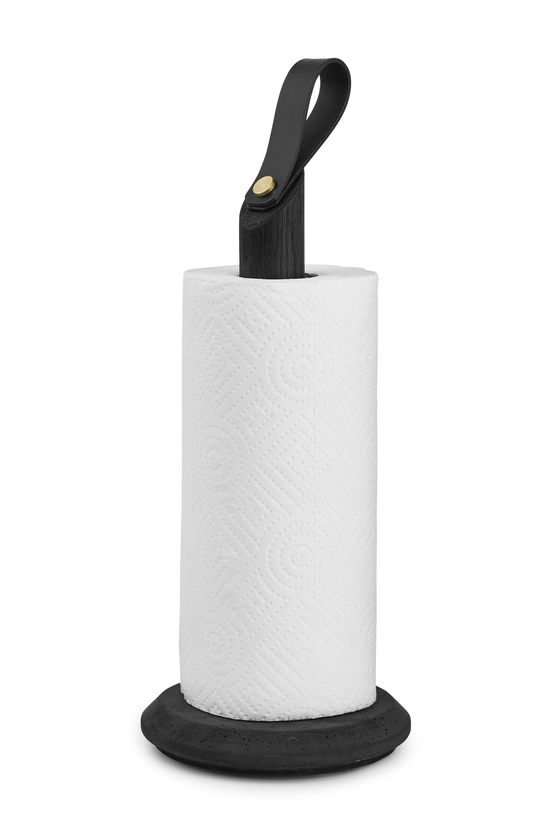 Grab keukenrolhouder, Zwartgebeitst eikenhout Gejst