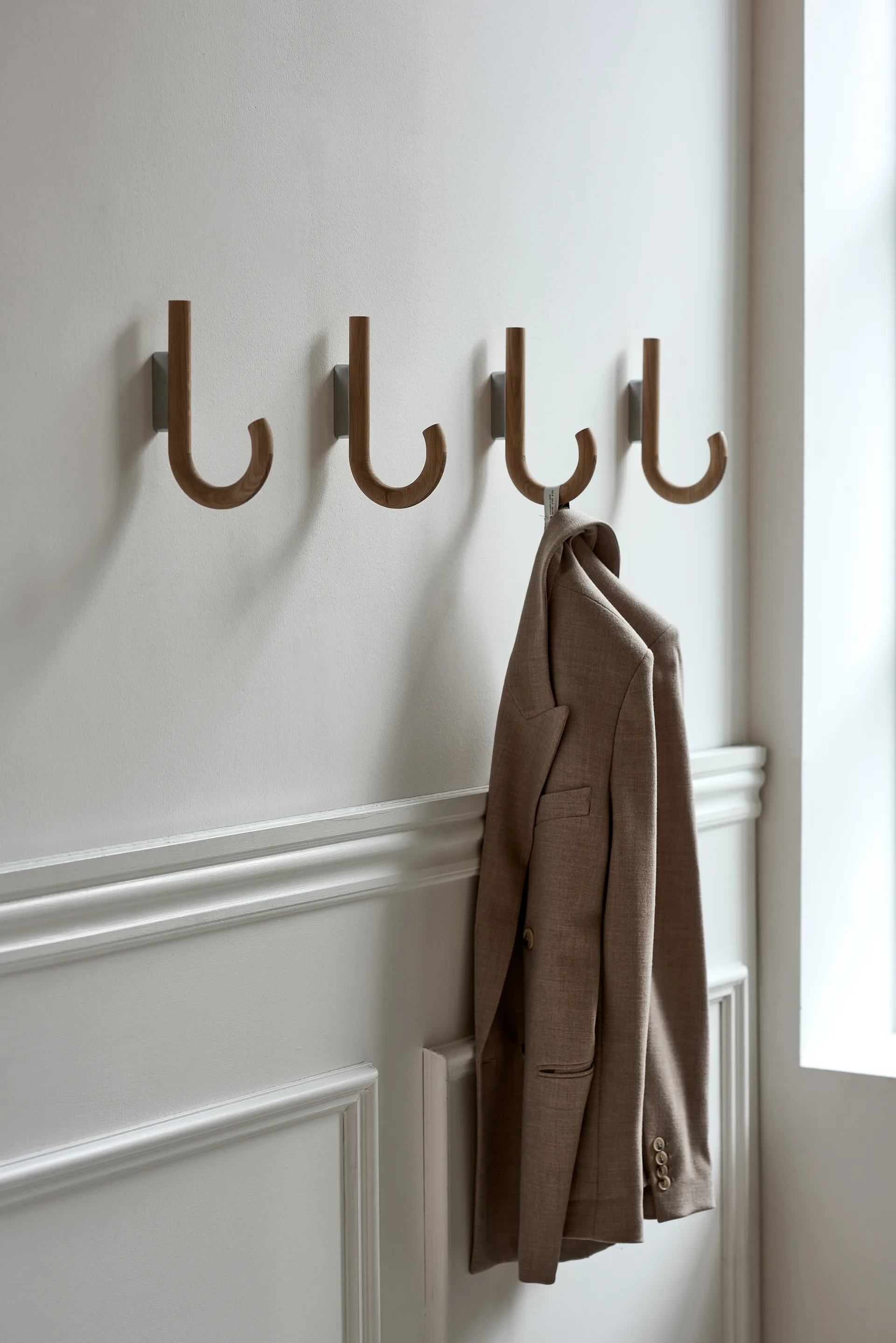 Hook haak 19 cm, Eikenhout-chroom Gejst