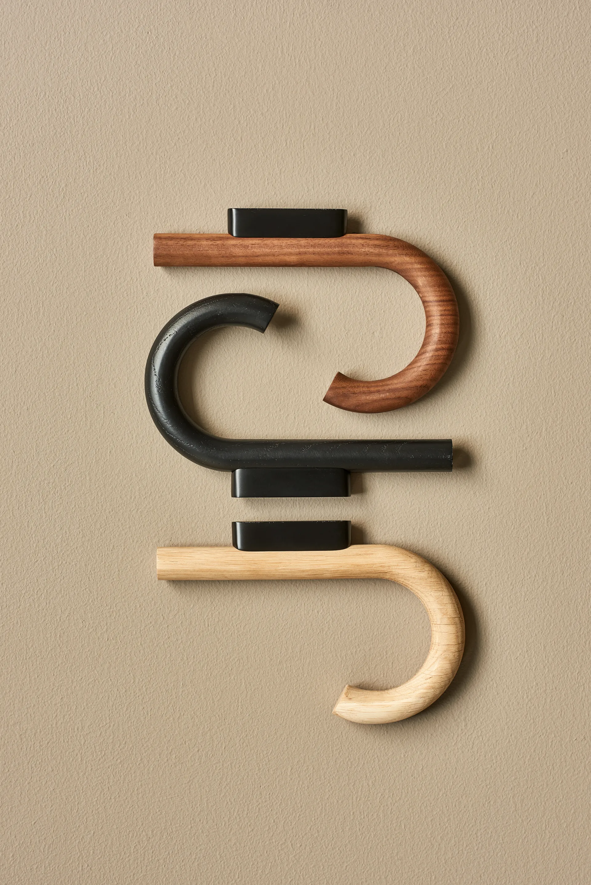 Hook haak 19 cm, Eikenhout-zwart Gejst