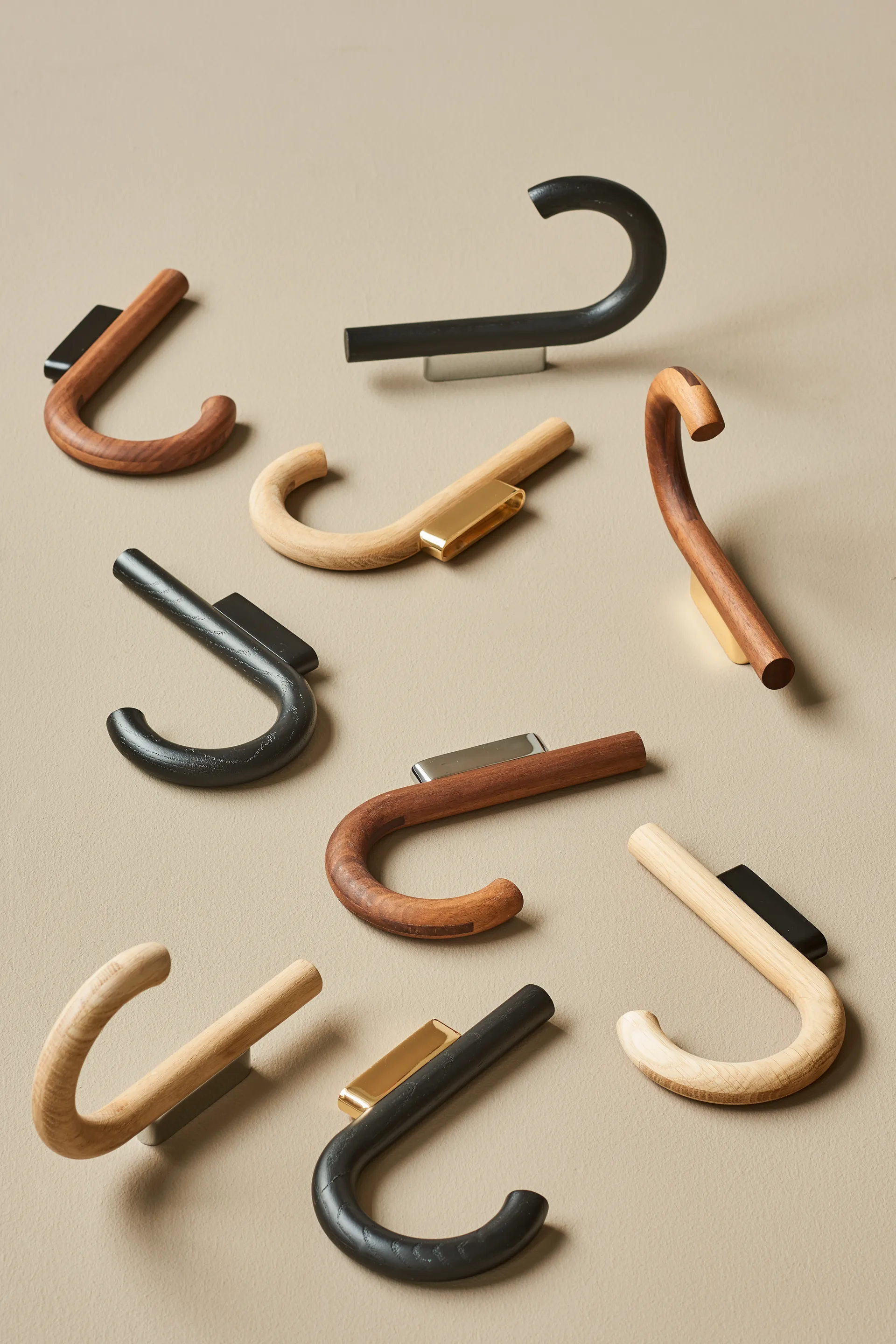 Hook haak 19 cm, Eikenhout-zwart Gejst