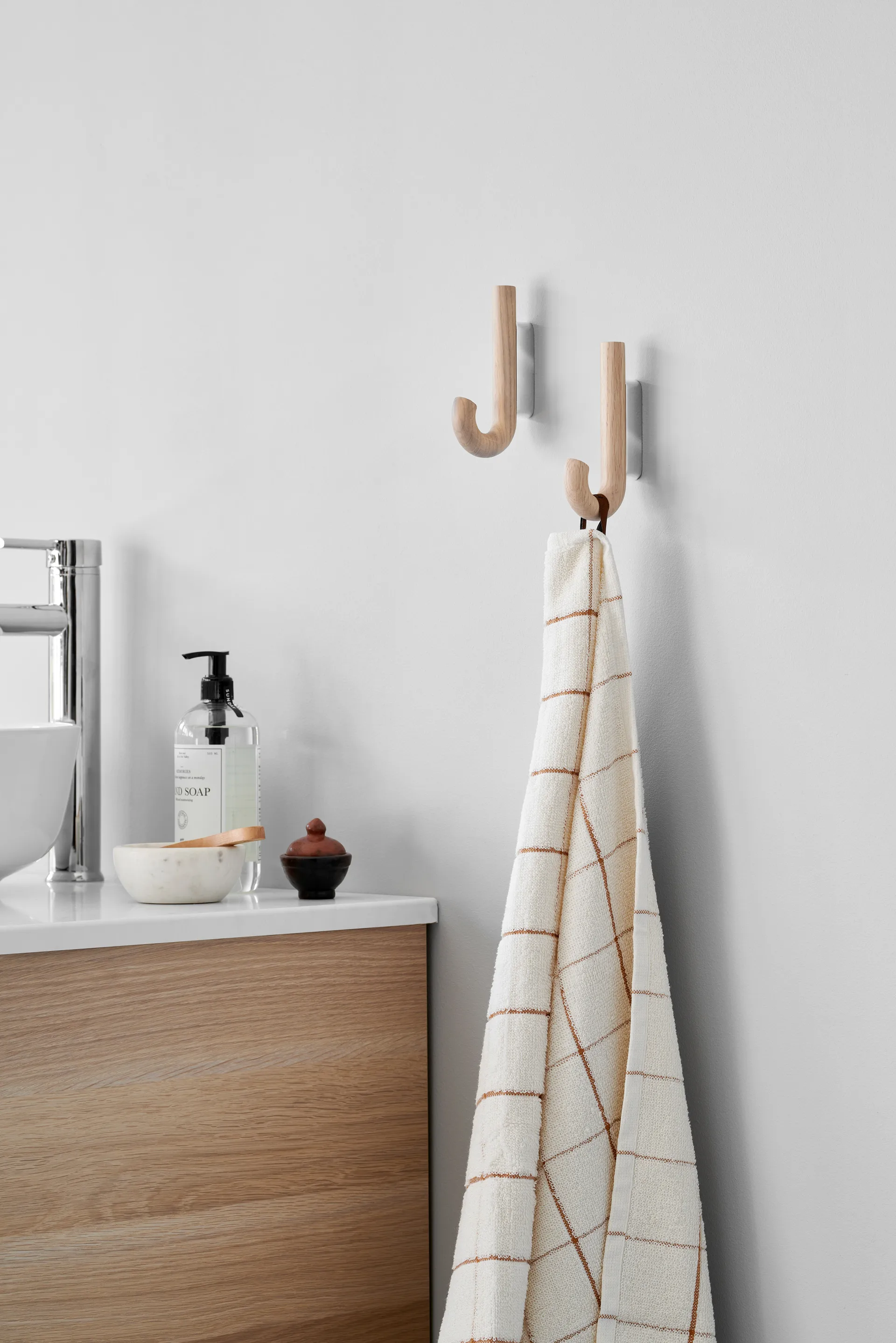 Hook haak mini 13,3 cm, Eikenhout-chroom Gejst