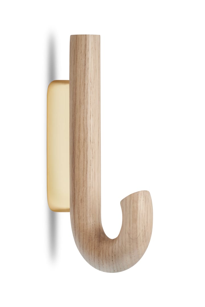Hook haak mini 13,3 cm, Eikenhout-messing Gejst