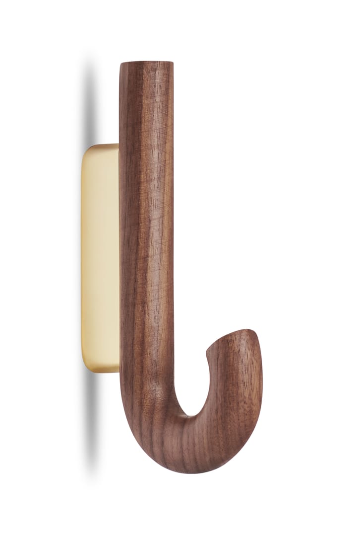Hook haak mini 13,3 cm, Walnoot-messing Gejst