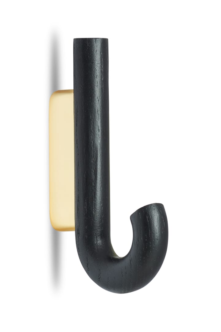 Hook haak mini 13,3 cm, Zwart eikenhout-messing Gejst