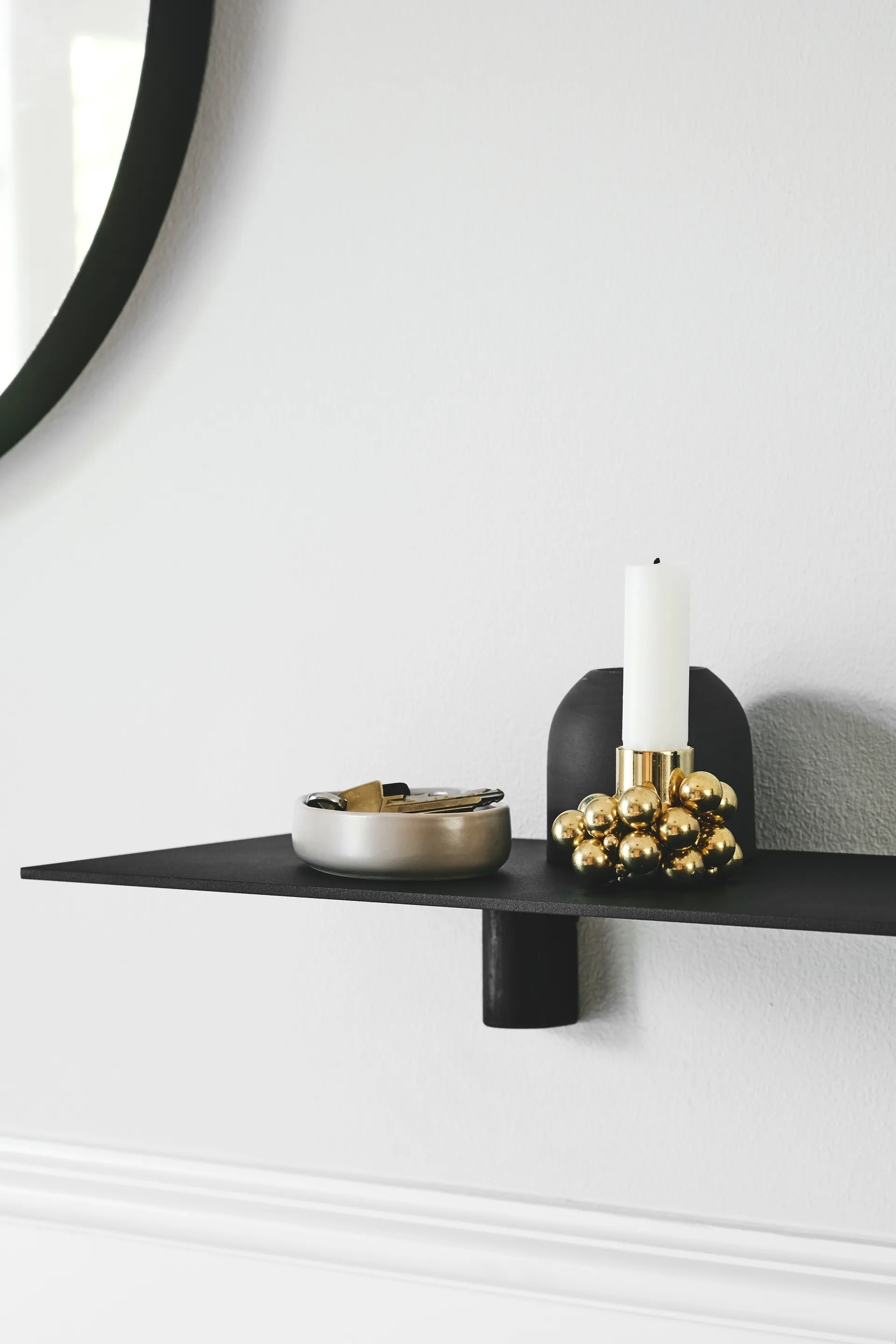 Kollage plank 60 cm, Zwart Gejst