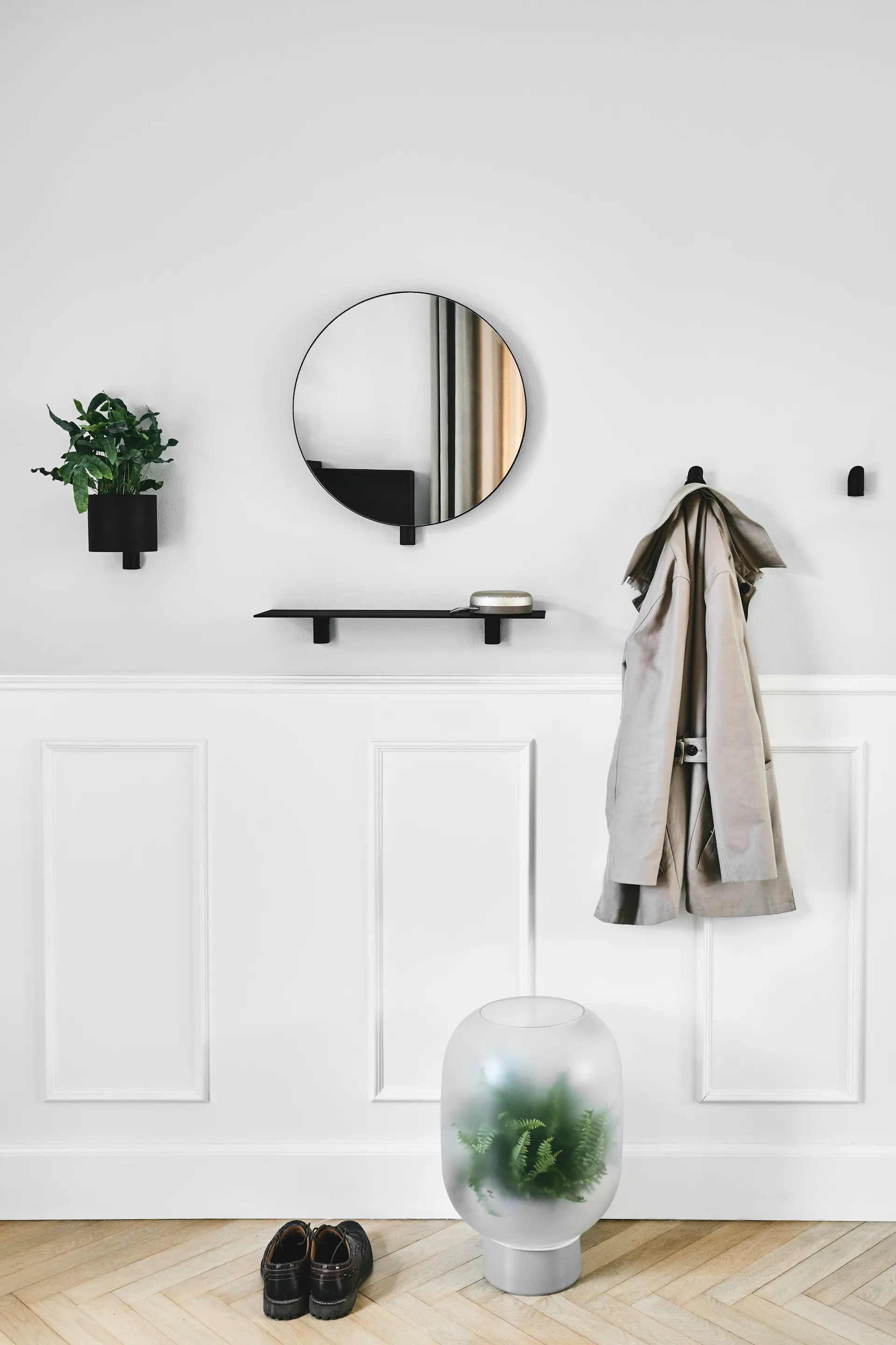 Kollage plank 60 cm, Zwart Gejst