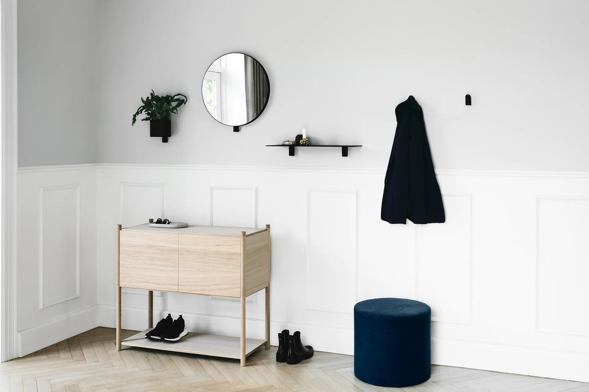 Kollage plank 60 cm, Zwart Gejst