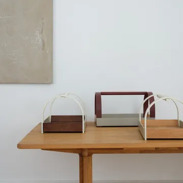 Kydo dienblad met handgrepen 40,5x27x23,5 cm - Eik-beige white - Gejst