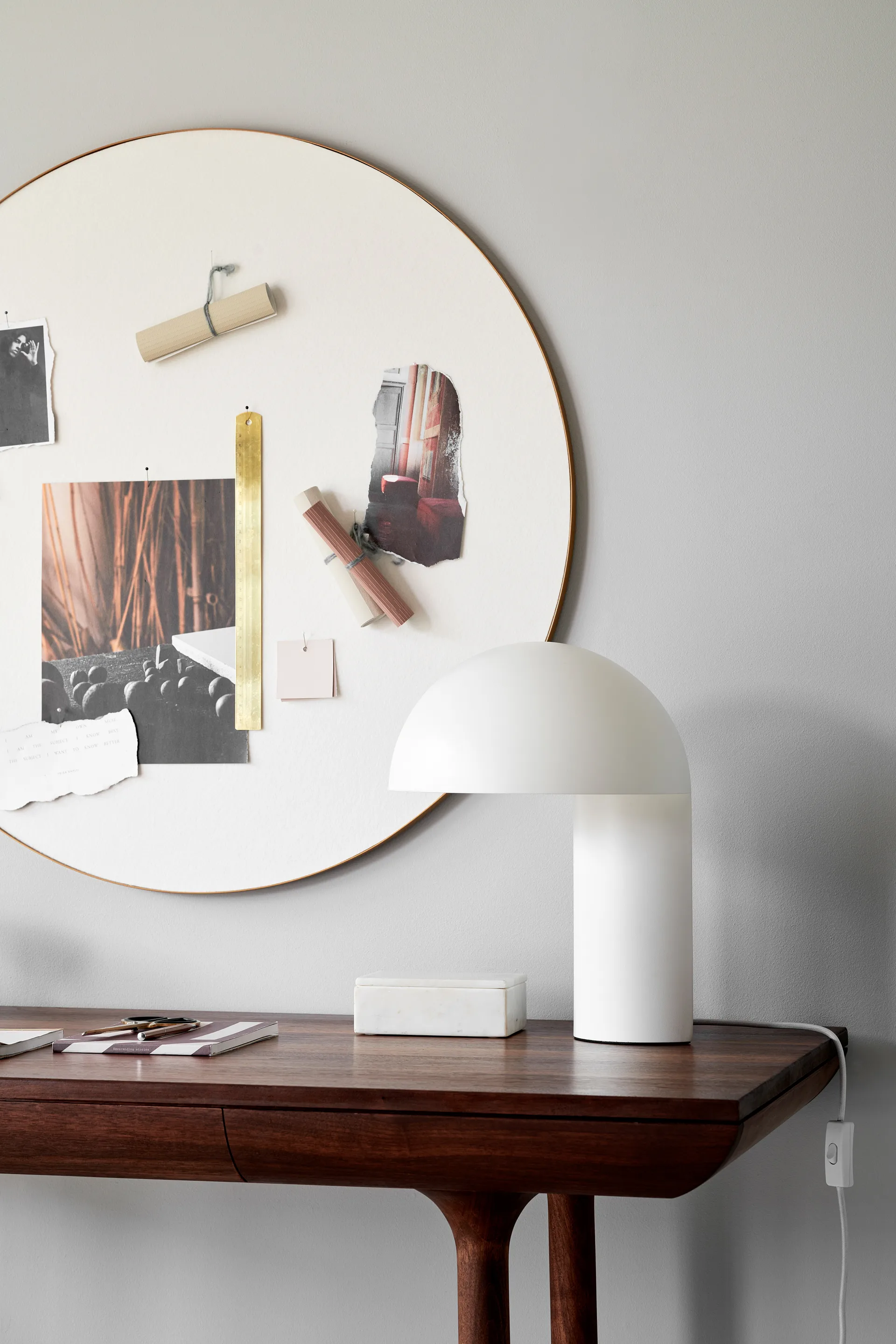 Leery tafellamp 40 cm, Wit Gejst