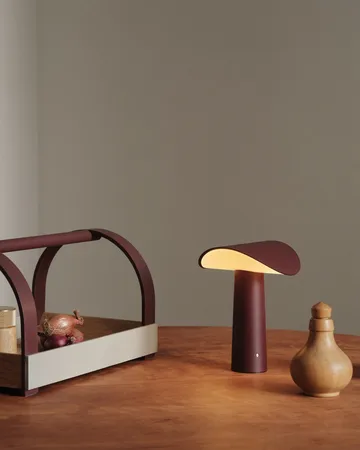 Lium draagbare tafellamp 22,5 cm - Burgundy - Gejst