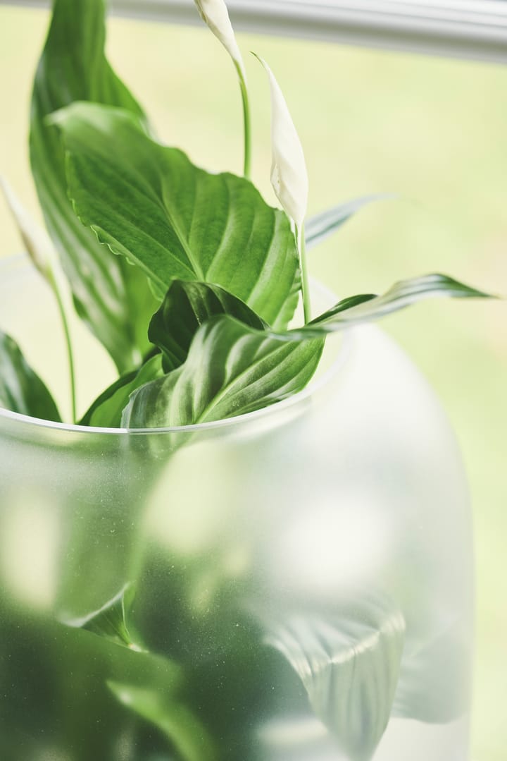 Nebl bloempot mat glas Ø26 cm, Zwart Gejst