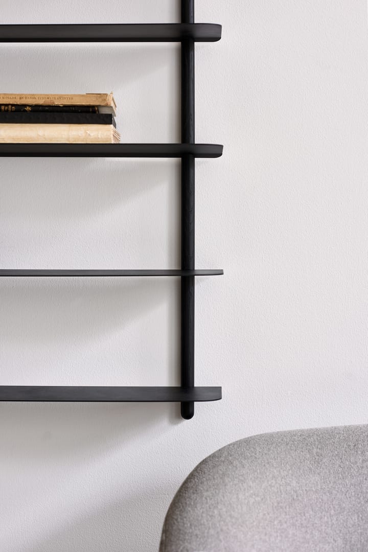 Nivo plank E, Zwartgebeitst essenhout-zwart Gejst