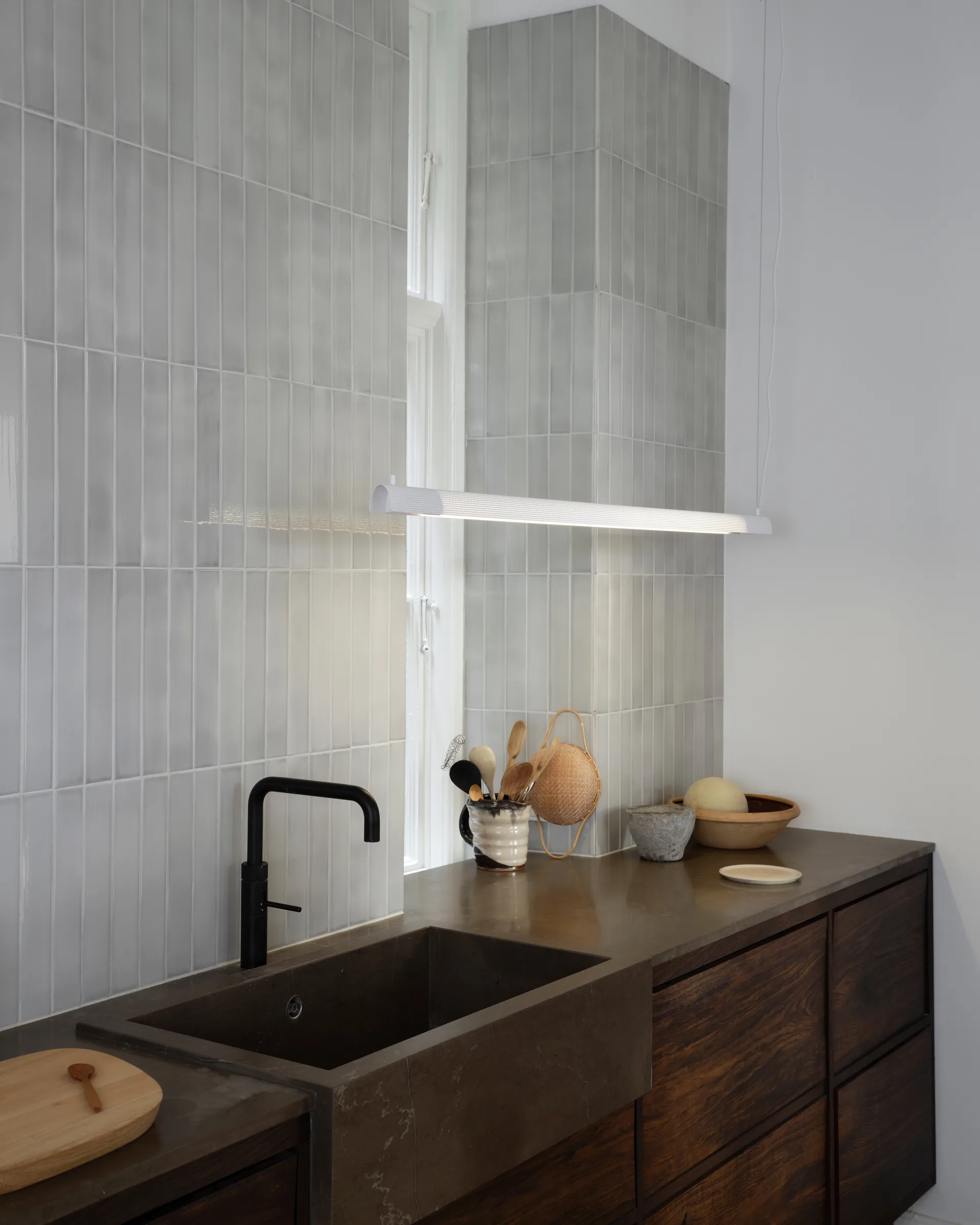 Radent hanglamp long 135 cm, White Gejst