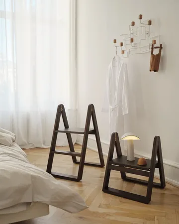 Reech stepladder huishoudtrap - Donkere essen - Gejst