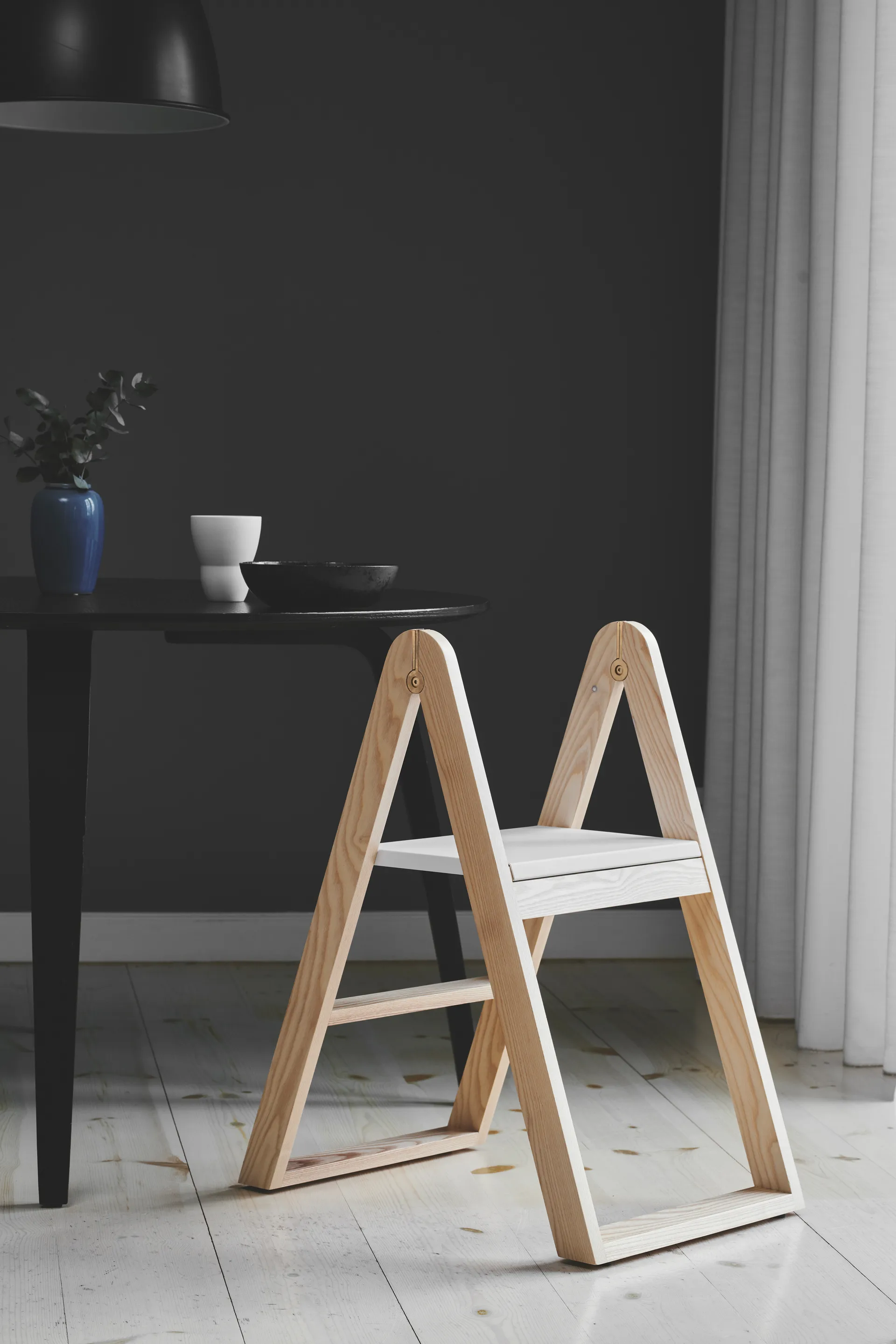 Reech stepladder huishoudtrap, Essenhout Gejst