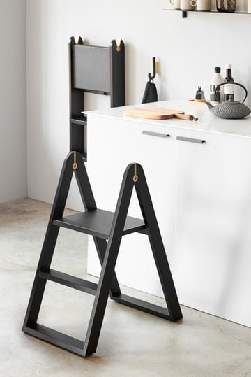 Reech stepladder huishoudtrap - Zwart - Gejst