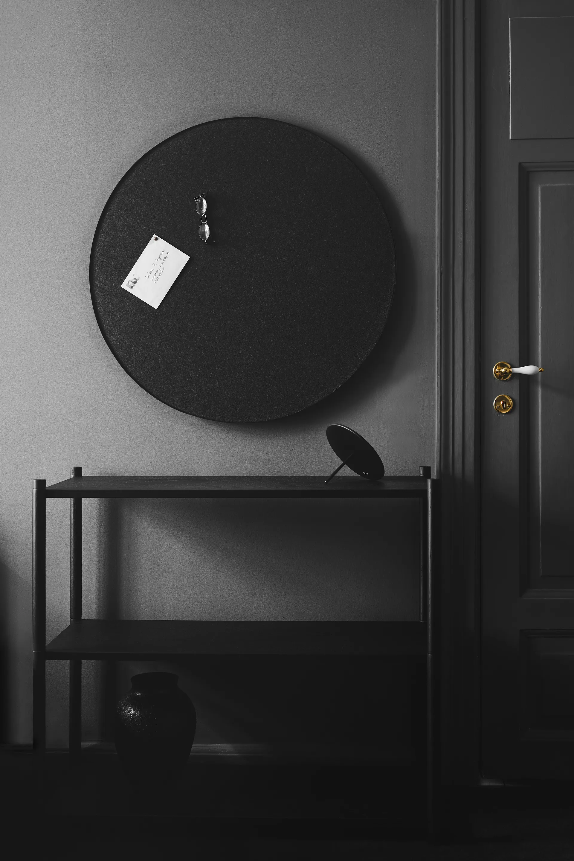 Retell pinboard prikbord Ø80 cm, Zwart Gejst