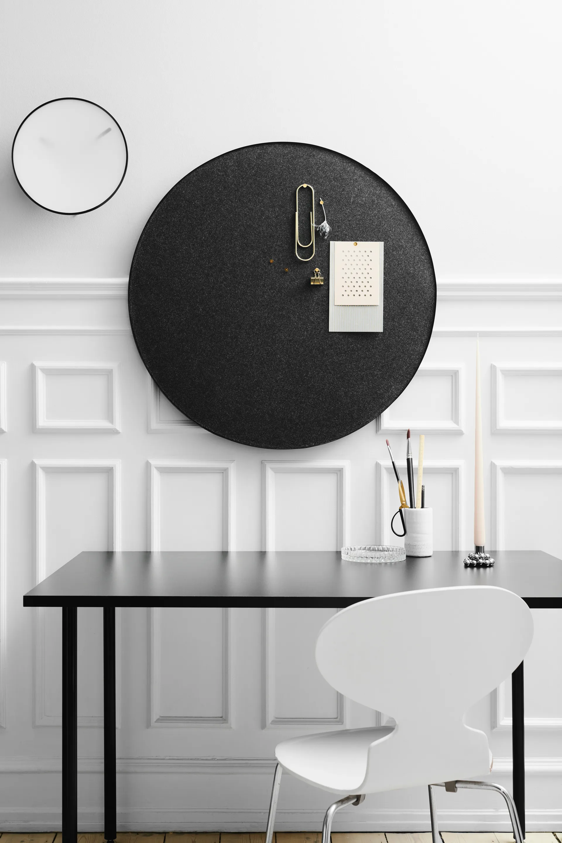 Retell pinboard prikbord Ø80 cm, Zwart Gejst