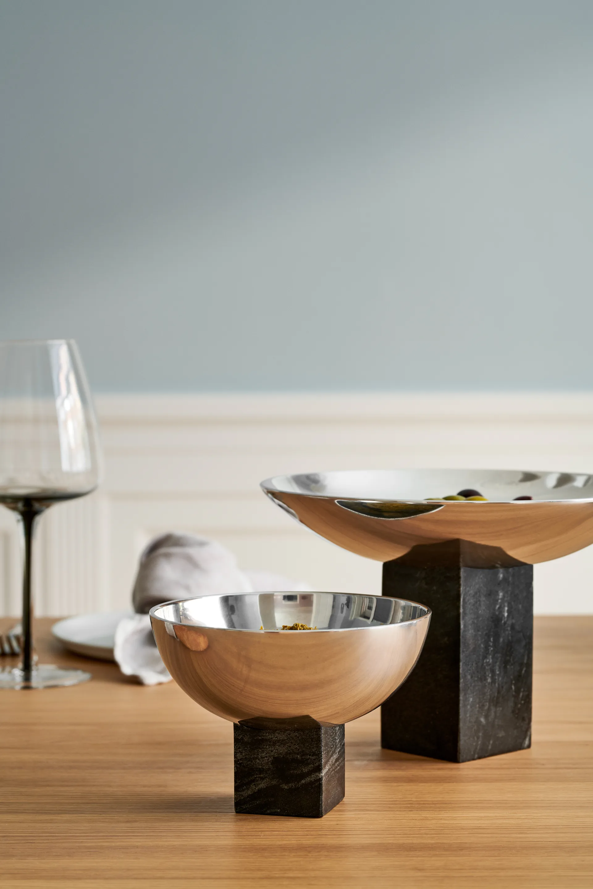 Sapoto schaal medium Ø22 cm, Zilver Gejst