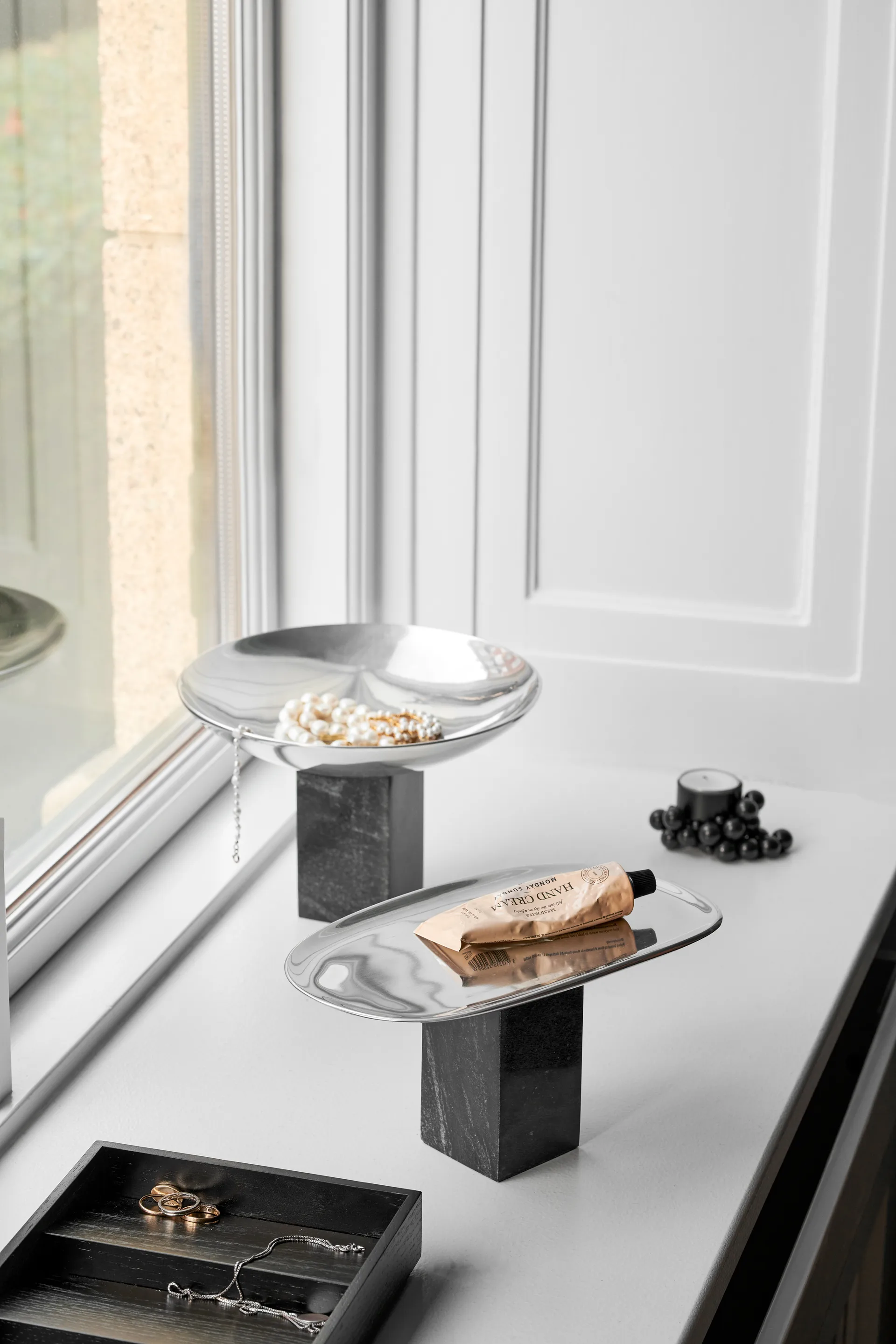 Sapoto schaal medium Ø22 cm, Zilver Gejst