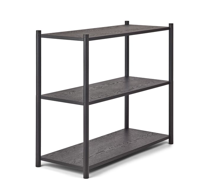 Sceene bookcase A, Zwartgebeitst eikenhout Gejst