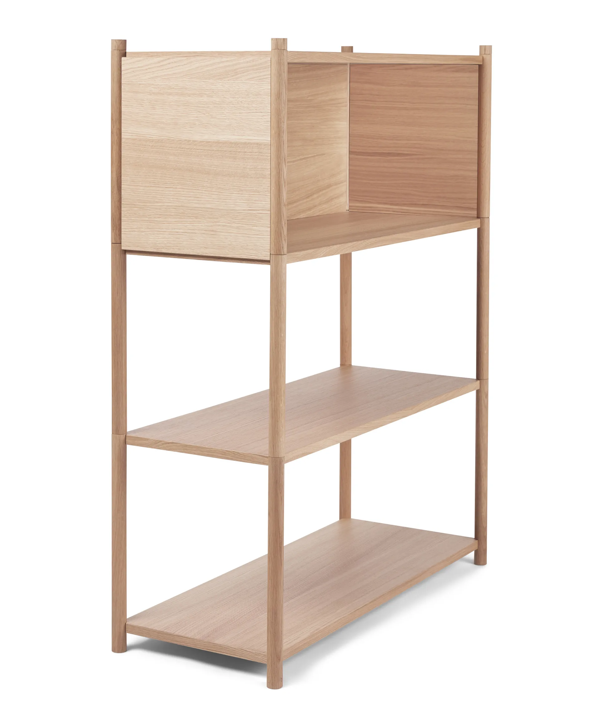 Sceene bookcase B, Licht eikenhout Gejst