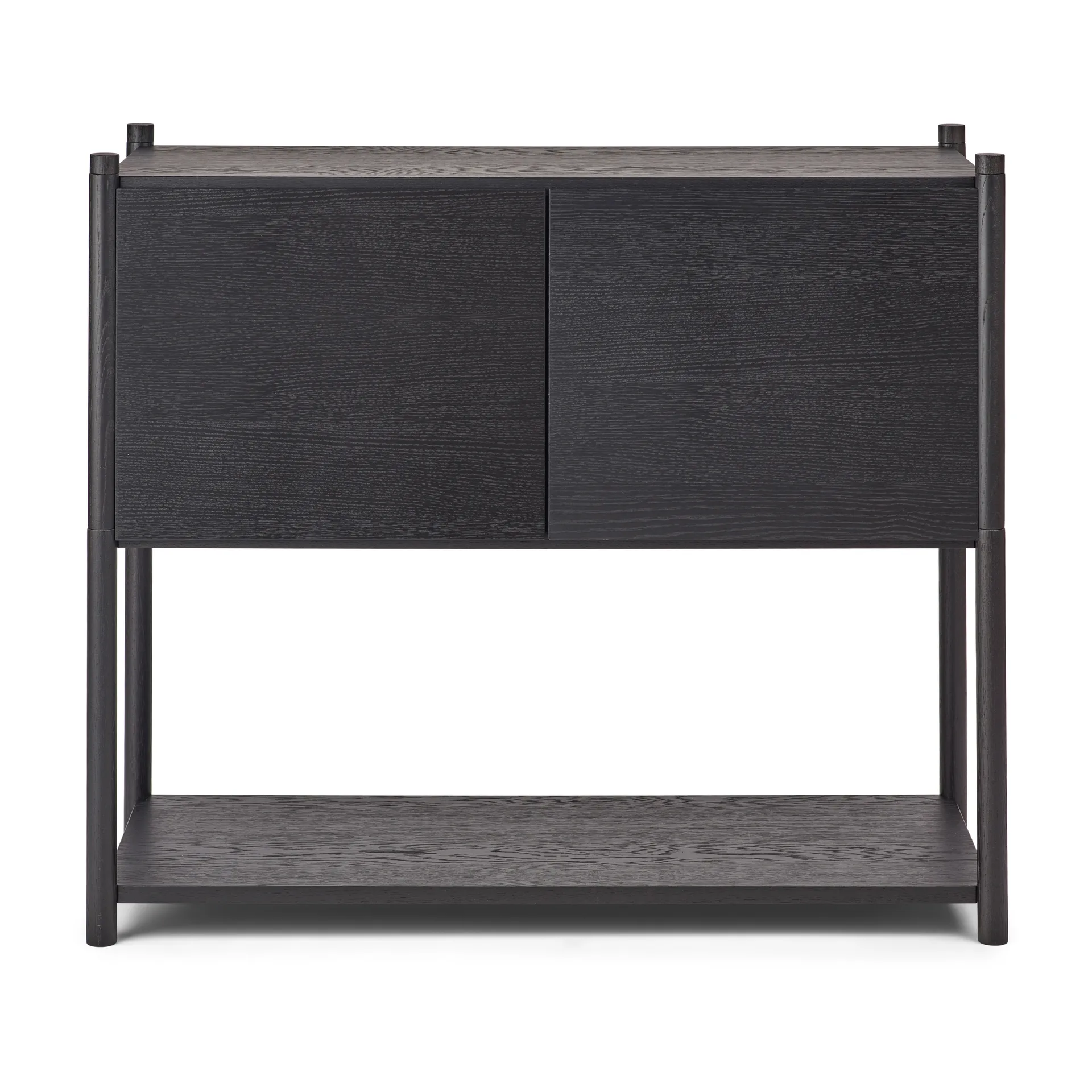 Sceene bookcase C, Zwartgebeitst eikenhout Gejst