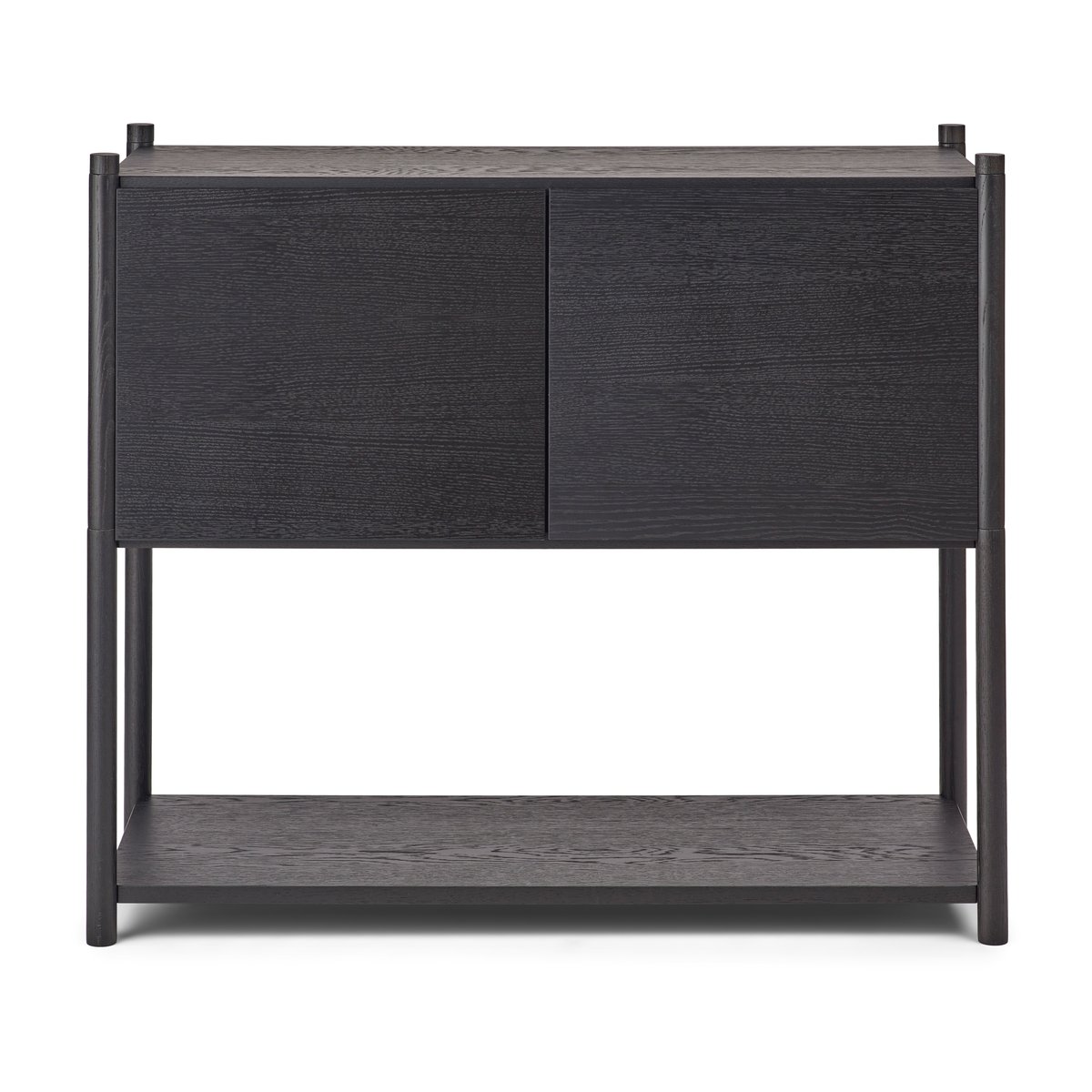 Gejst Sceene bookcase C Zwartgebeitst eikenhout | Scandinavisch Interieur | Ladekasten & dressoirs | Zwart
