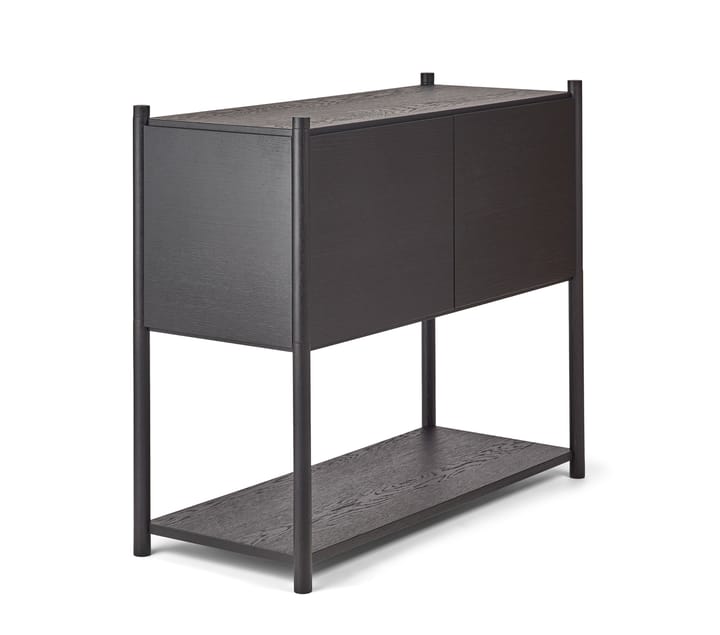 Sceene bookcase C, Zwartgebeitst eikenhout Gejst