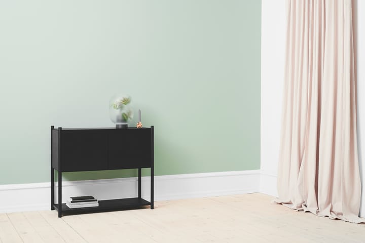Sceene bookcase C, Zwartgebeitst eikenhout Gejst