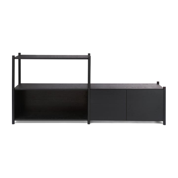 Sceene bookcase D - Zwartgebeitst eikenhout - Gejst