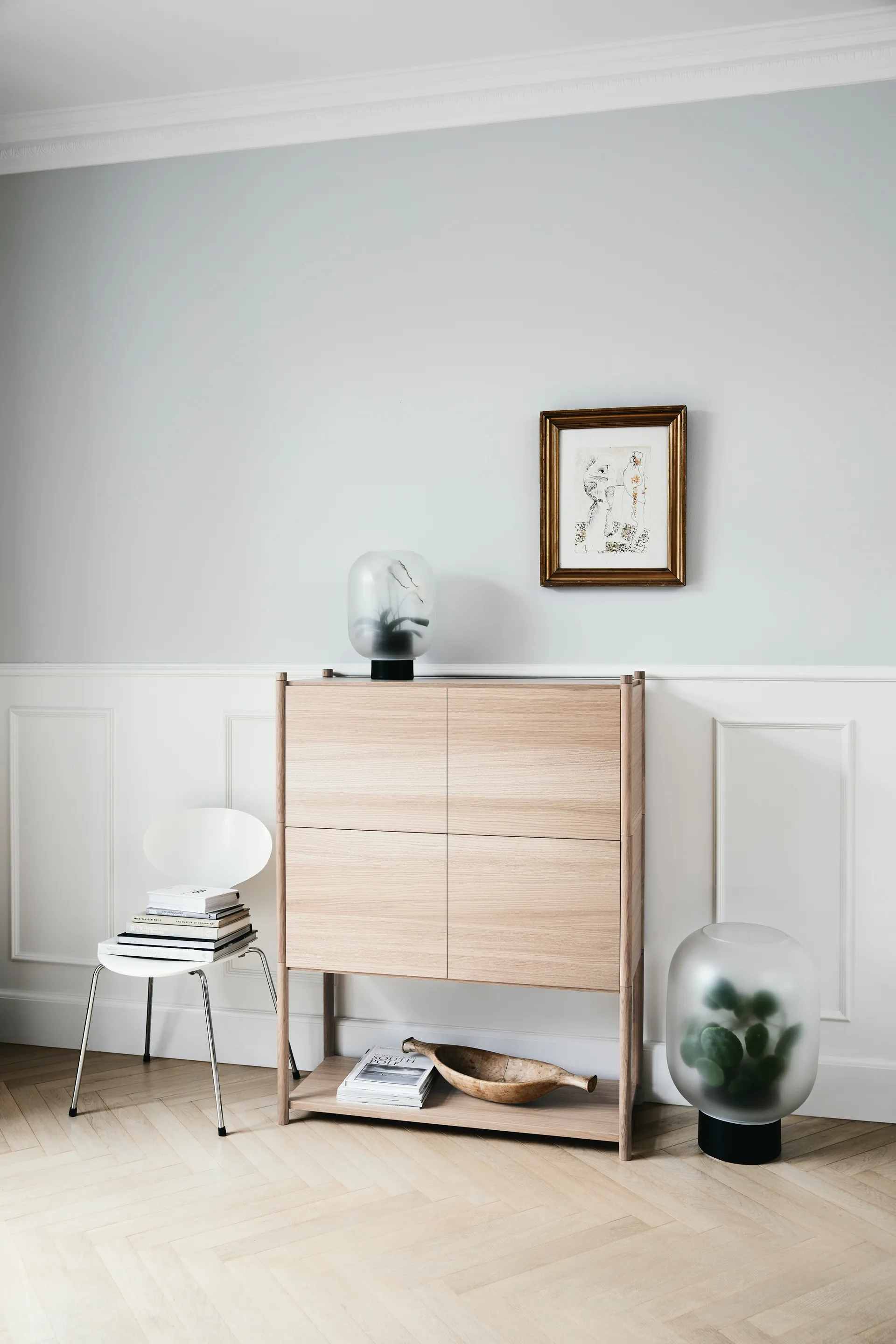 Sceene bookcase E, Licht eikenhout Gejst