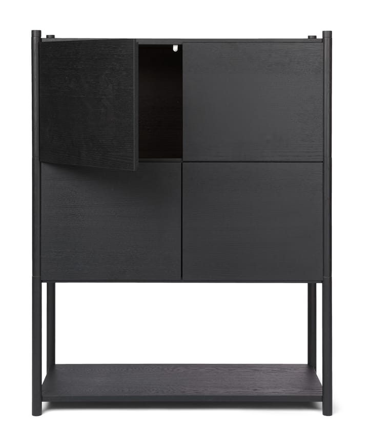 Sceene bookcase E, Zwartgebeitst eikenhout Gejst