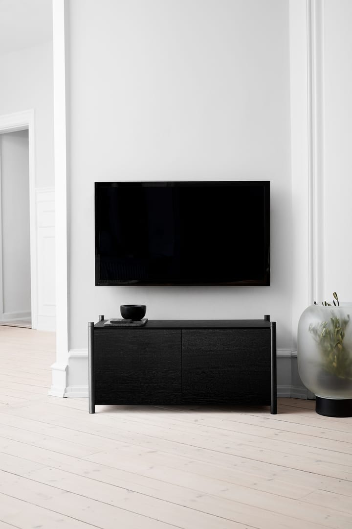 Sceene bookcase G, Zwartgebeitst eikenhout Gejst
