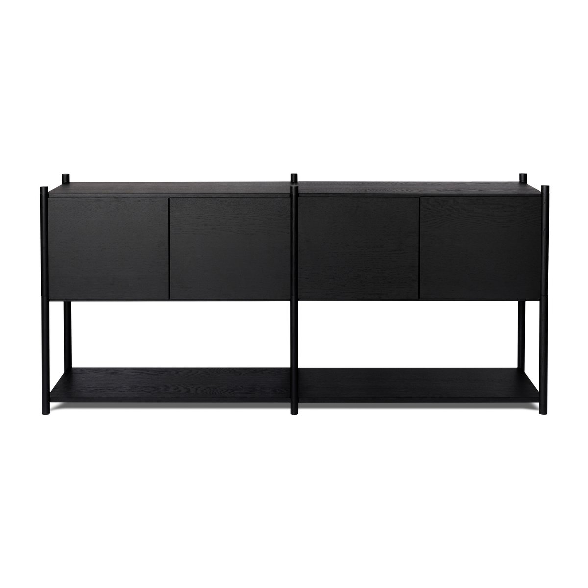 Gejst Sceene bookcase H Zwartgebeitst eikenhout | Scandinavisch Interieur | Ladekasten & dressoirs | Zwart