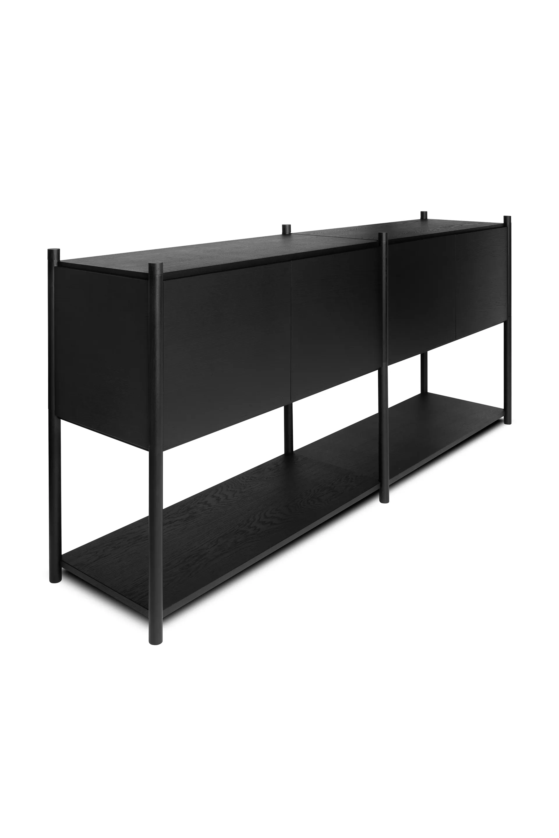 Sceene bookcase H, Zwartgebeitst eikenhout Gejst