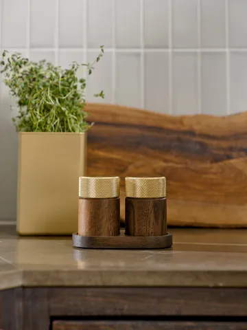 Sina zout- en pepermolen 6 cm - Donkere as-messing - Gejst