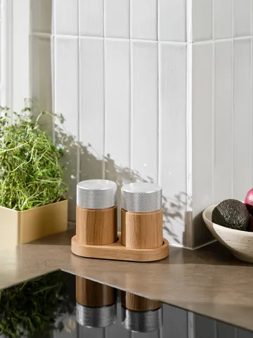 Sina zout- en pepermolen 6 cm - Eik-staal - Gejst