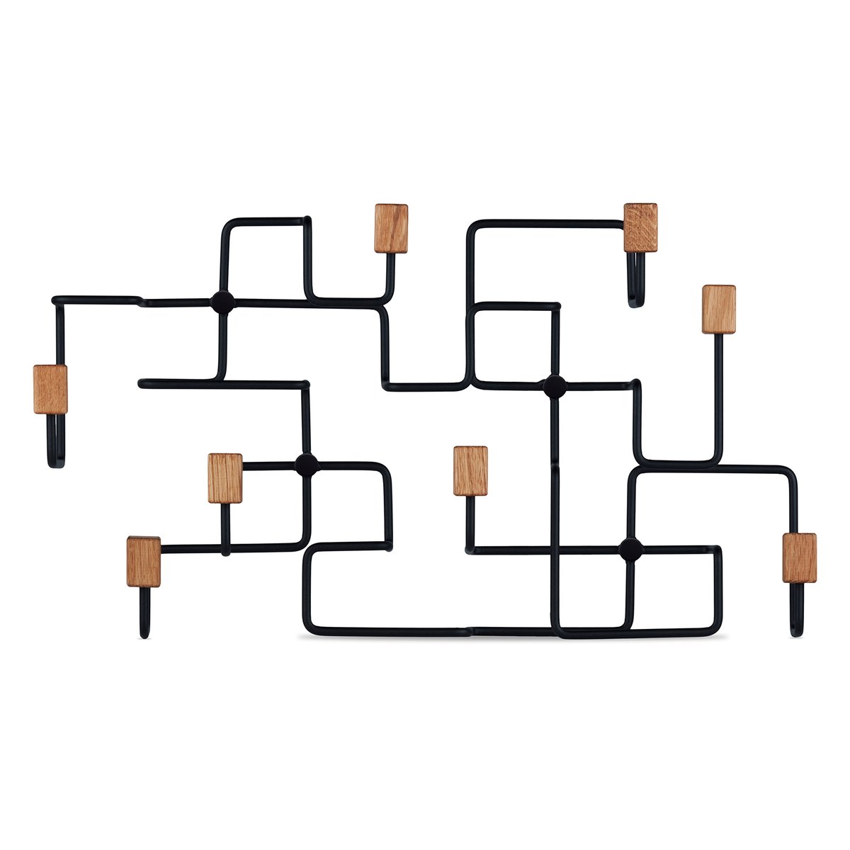 Gejst Underground klerenhanger Zwart-eikenhout | Scandinavisch Interieur | Haken & hangers | Zwart