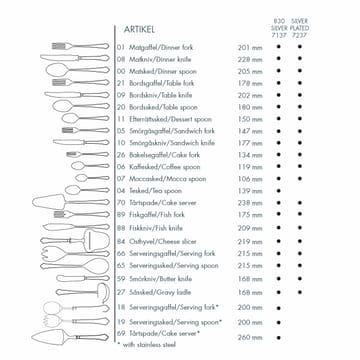 Chippendale zilver bestek - Dessert lepel - Gense