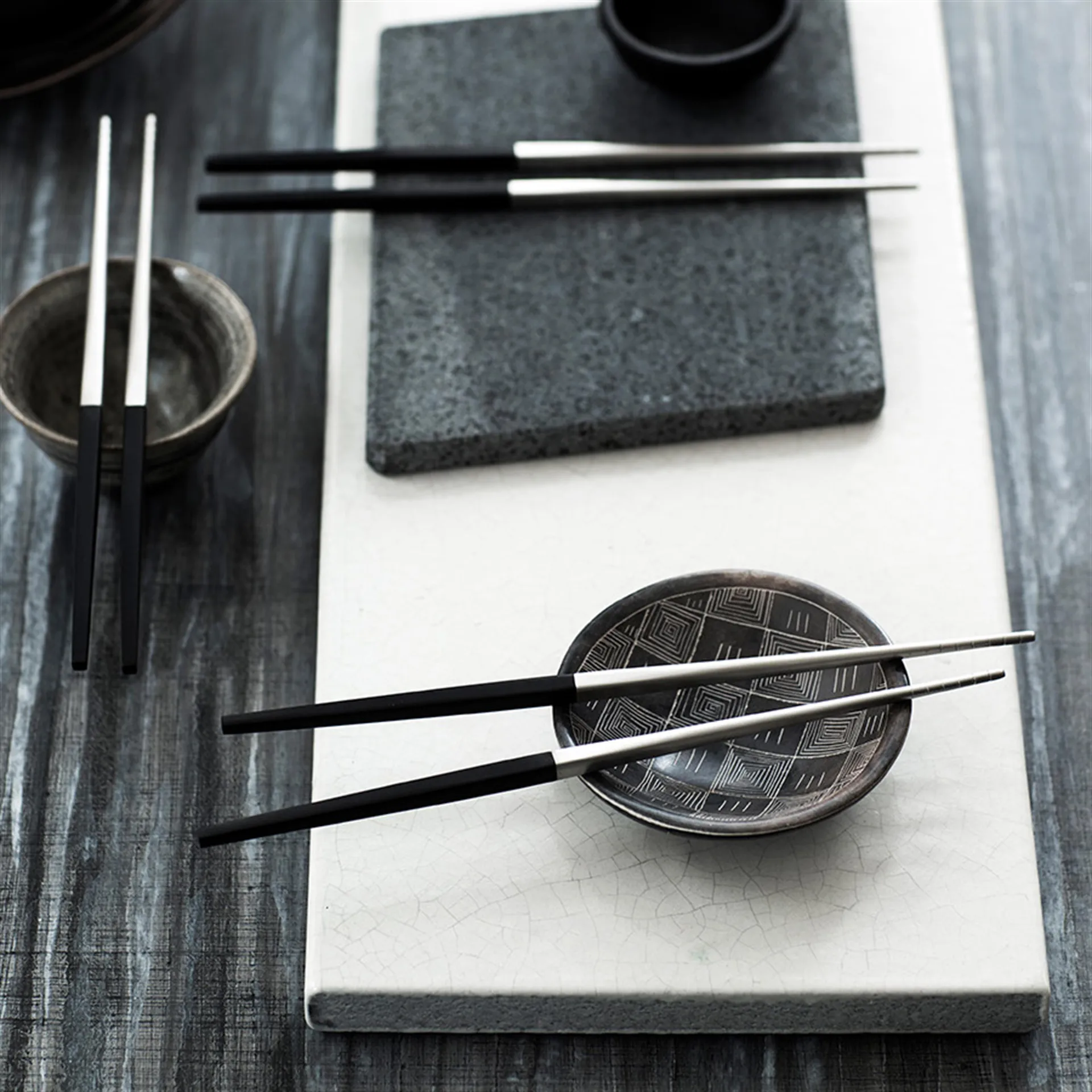 Focus de Luxe chopsticks 4+2, roestvrij staal Gense