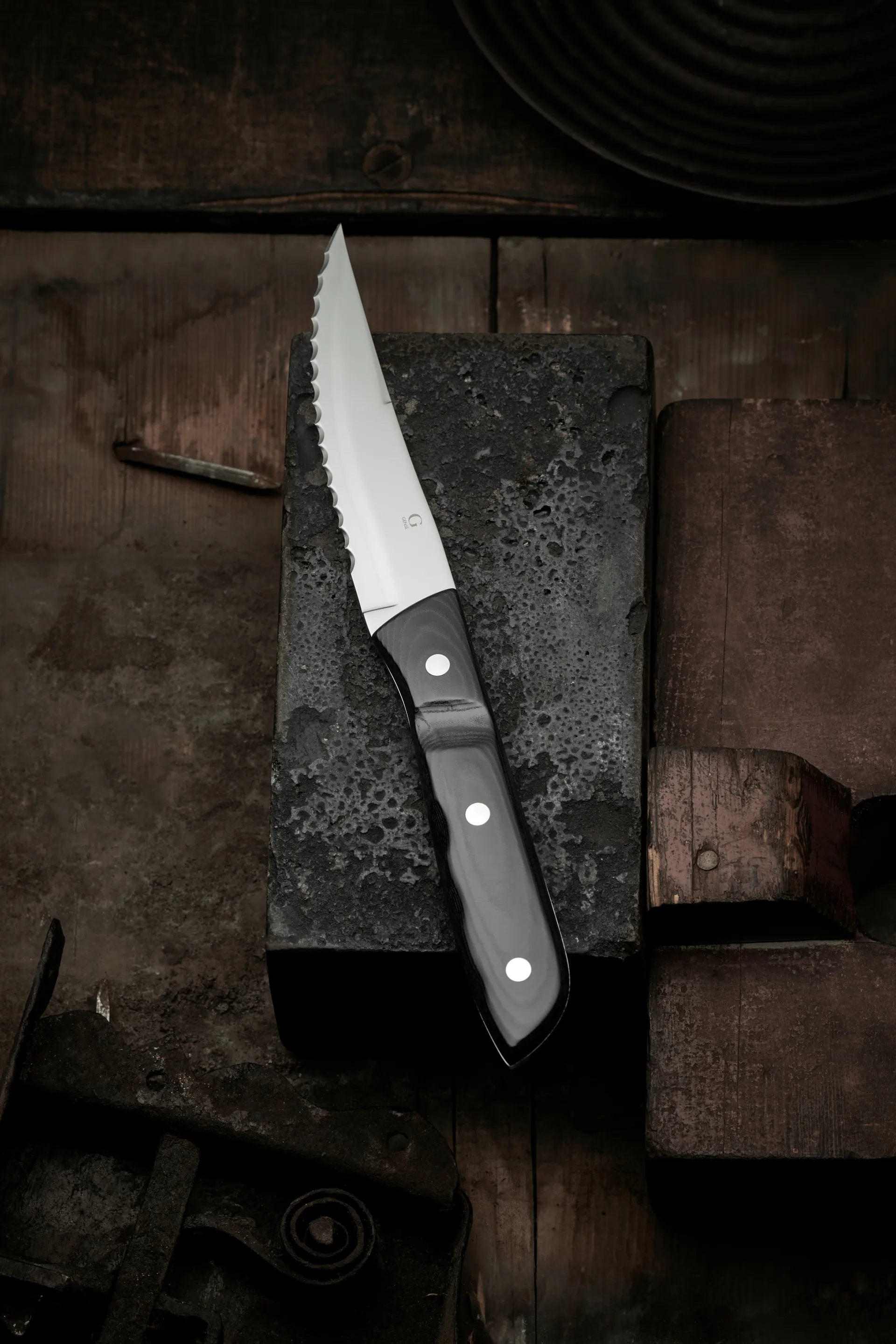 Old Farmer steakmes XL, Micarta Gense