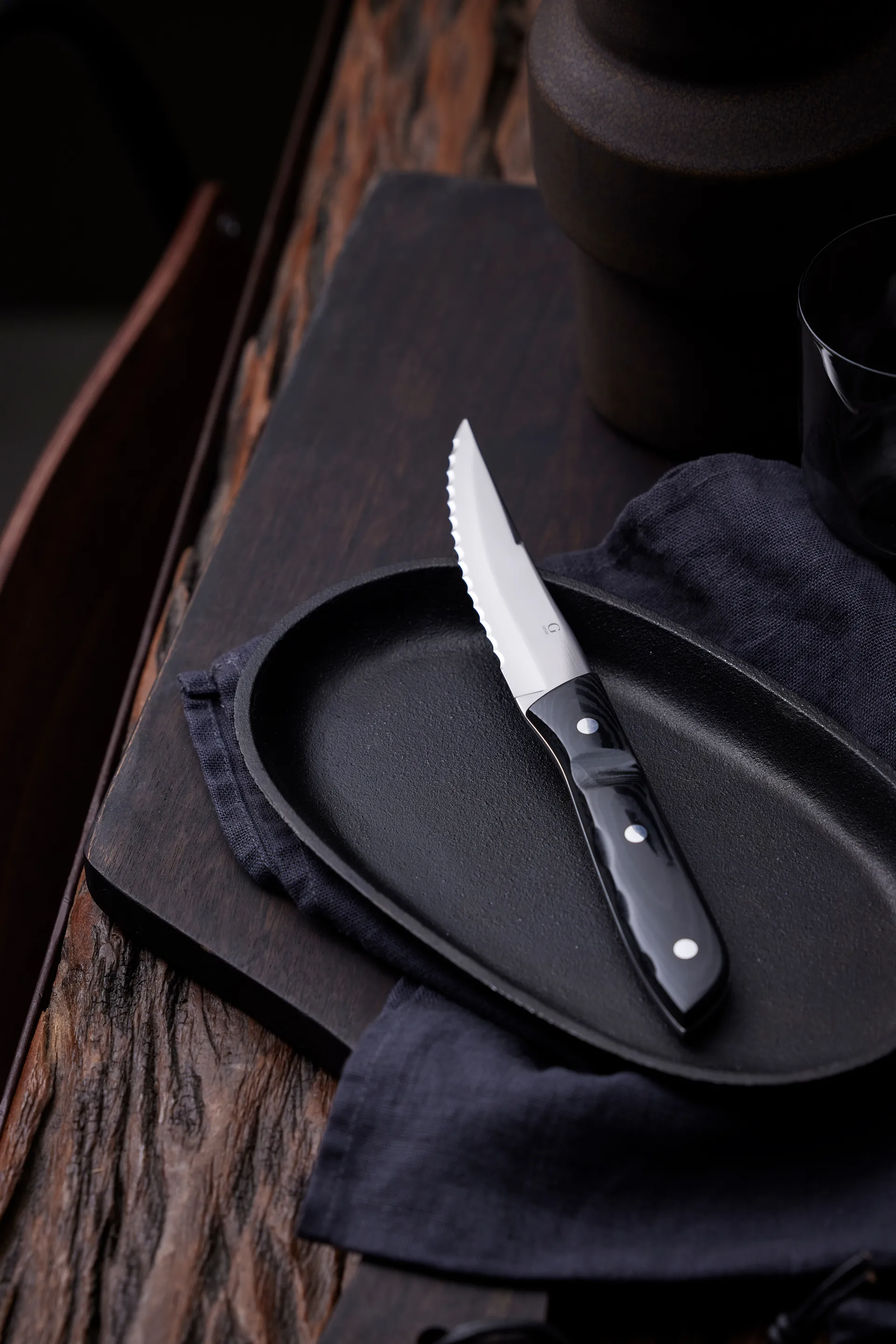 Old Farmer steakmes XL, Micarta Gense