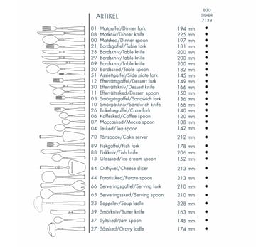 Rosenholm zilver bestek - Dinerlepel - Gense