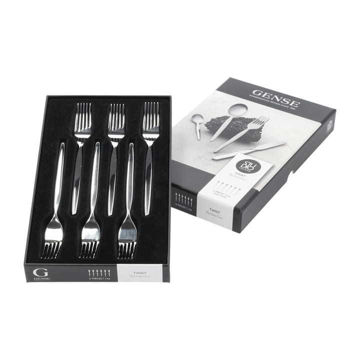 Twist taartvorkje 6-pack, Roestvrij staal Gense