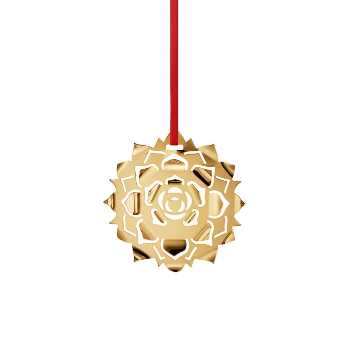 2020 Ice Rosette kersthanger - Verguld - Georg Jensen
