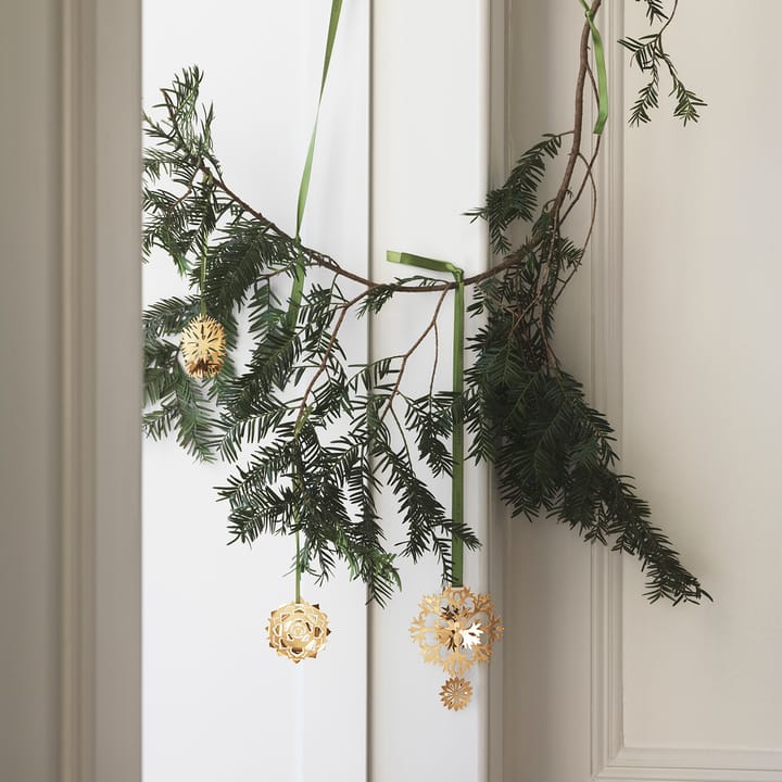 2020 Ice Rosette kersthanger - Verguld - Georg Jensen
