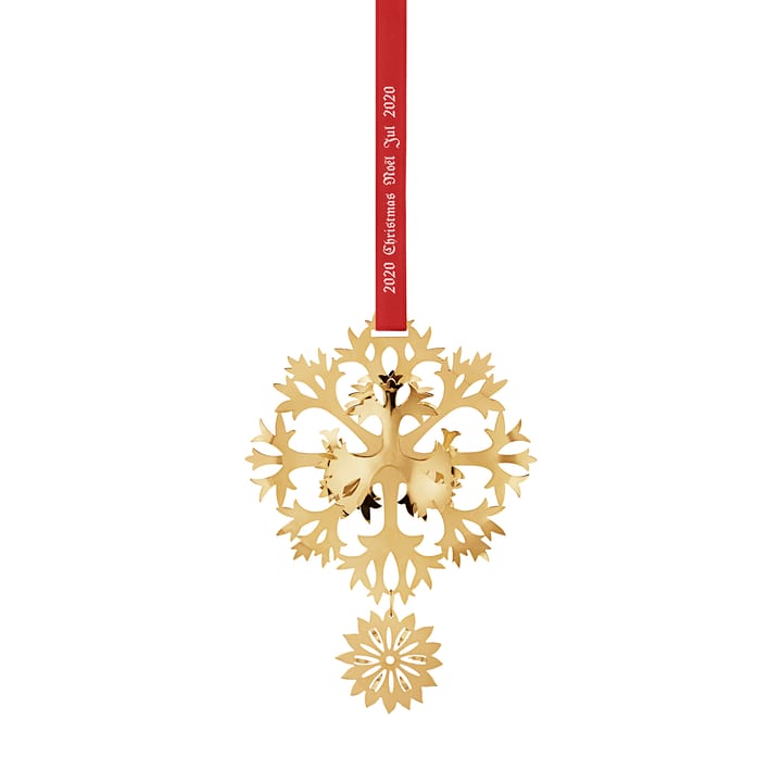 2020 kersthanger Ice Flower - Verguld - Georg Jensen