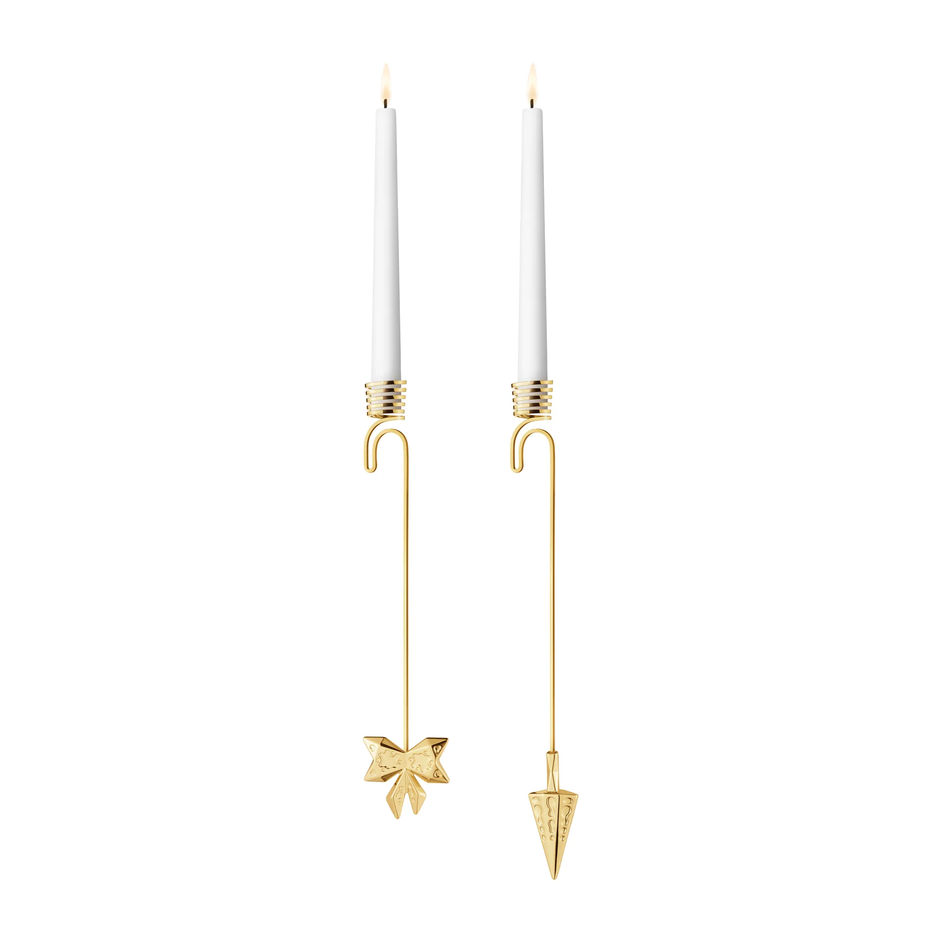 2022 Bow & Cone kandelaar hangend 2-delig, verguld Georg Jensen